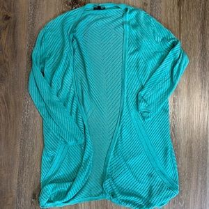 3/4 Length Turquoise Knitted Cardigan